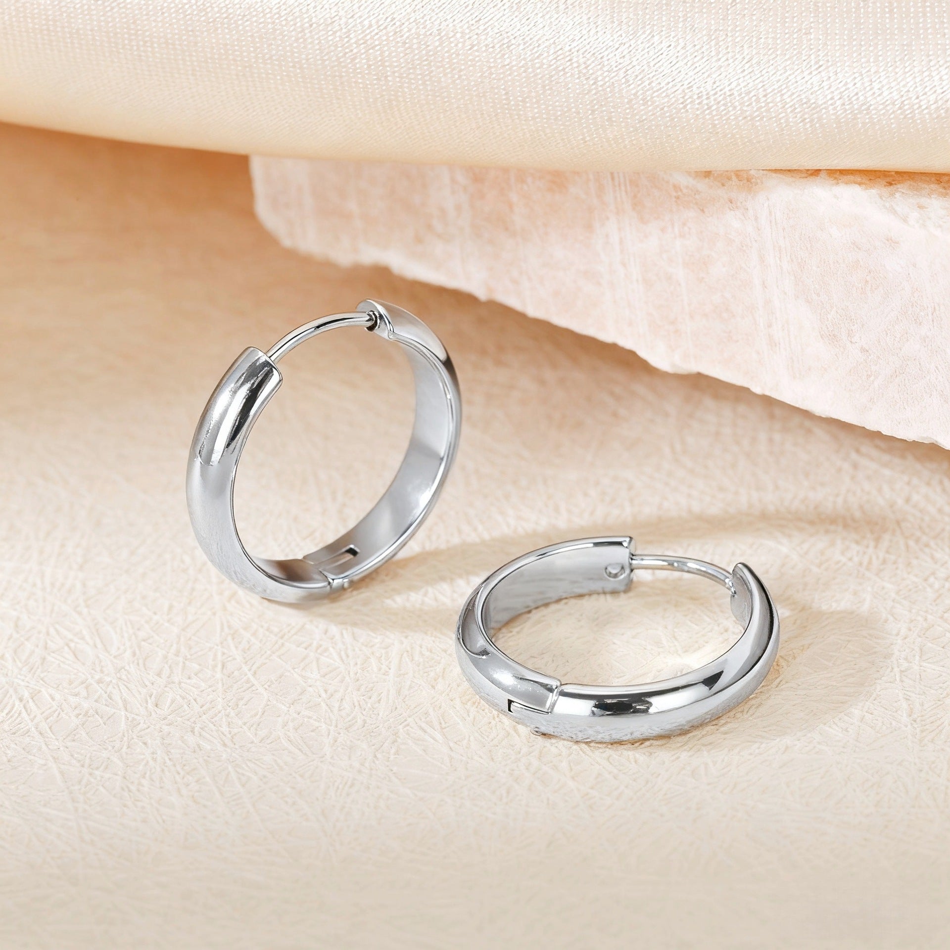 Wholesale Steel titanium hoop earrings