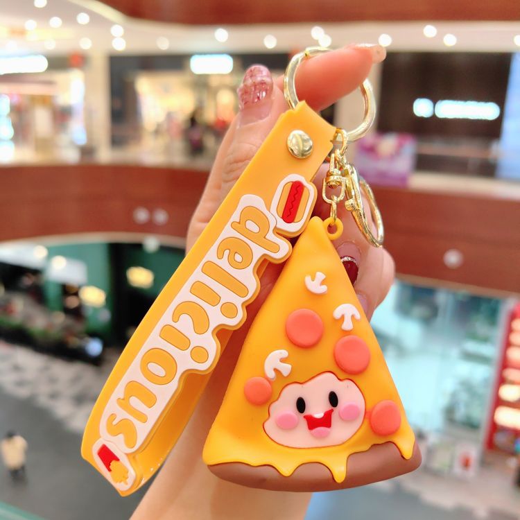 Wholesale PVC Cute Fries Burger Keychain Lanyard Keychain ACC-KC-AiLe003