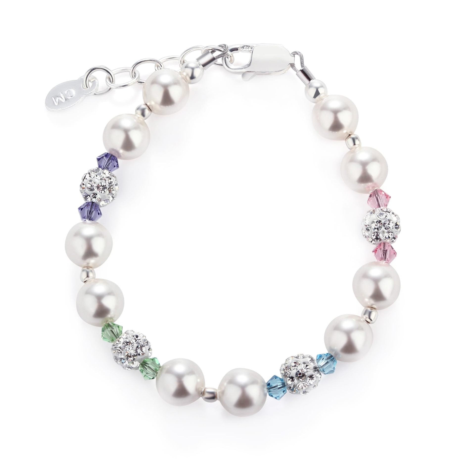 Wholesale Pearl  Diamond Bead Powder Pearl Handmade Beaded  Bracelet