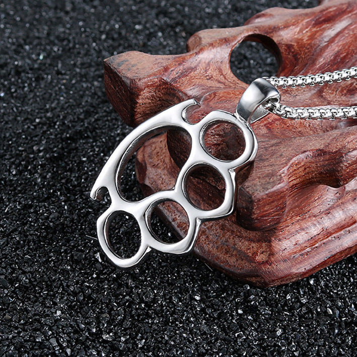 Wholesale  finger set fitness pendant trendy personality necklace