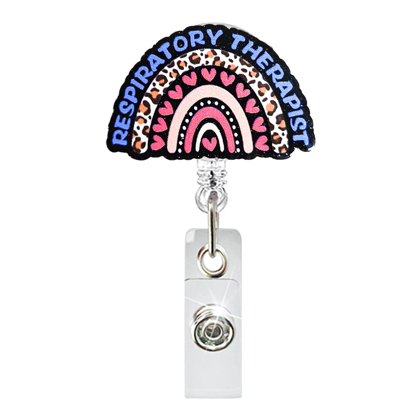 Wholesale Rainbow Coffee Cup Infusion Bag Acrylic Badge Scroll Retractable Keychain Badge Reels ACC-KC-ChiHai012