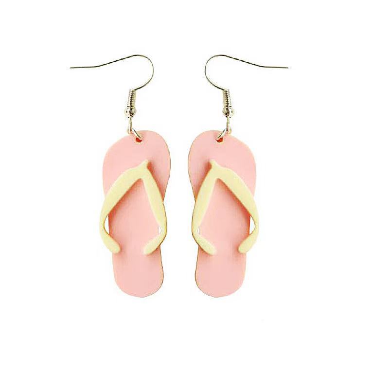 Wholesale Mediterranean Beach Slippers Acrylic Earrings