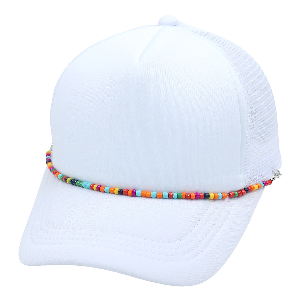 Wholesale Colorful Chain Trucker Cap Mesh Cap Baseball Cap ACC-HT-HaiPu019