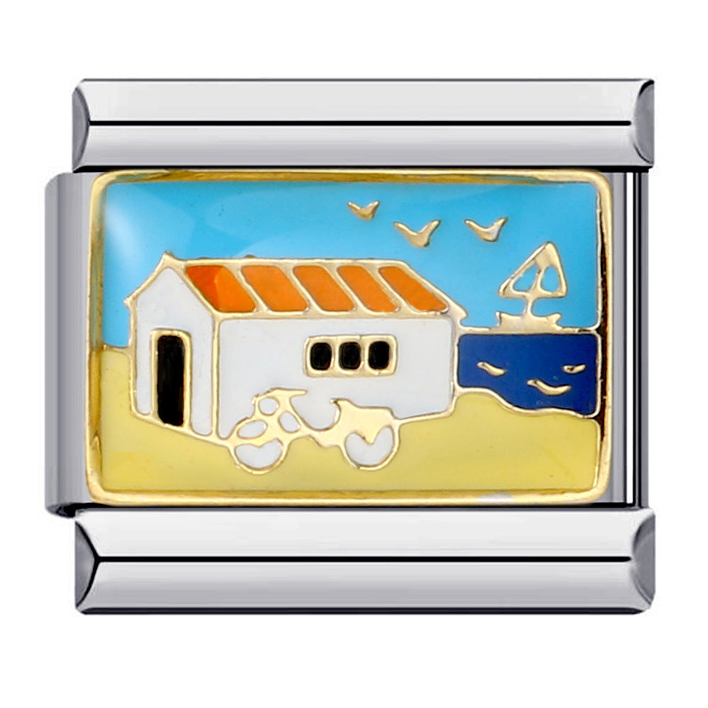 Wholesale Italian Charm Bracelet 9mm DIY Splicing Removable Stainless Steel Composable Bracelet ACC-BT-QiYing009