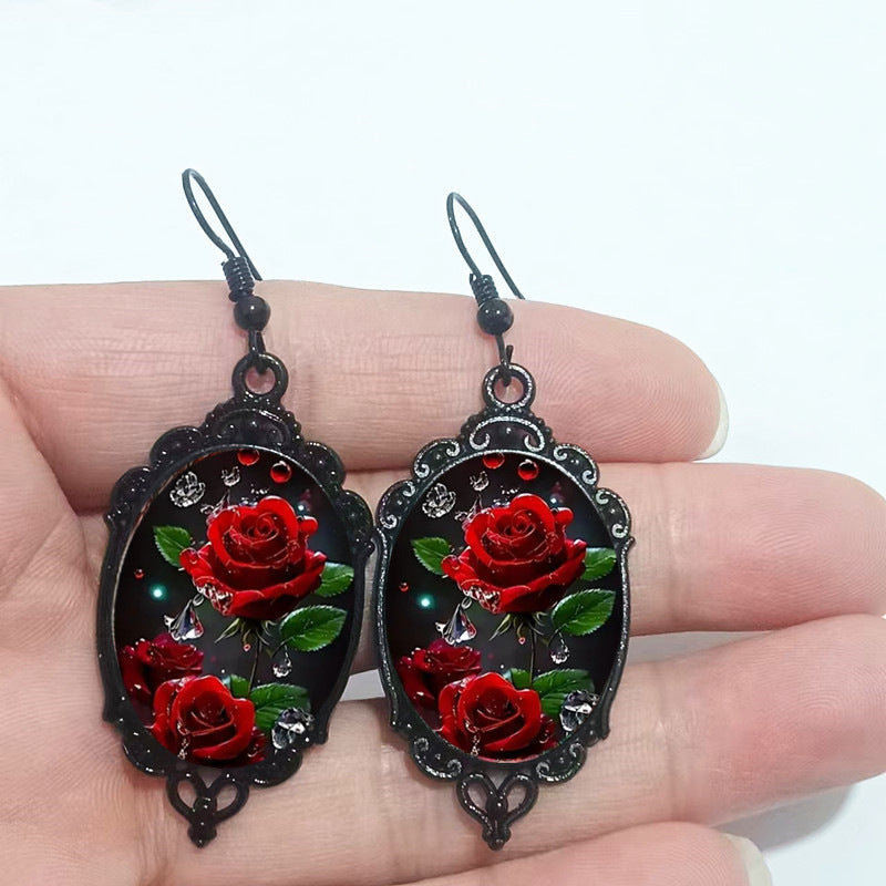 Wholesale Trendy Gothic Cross Raven Pendant Necklace and Earrings Set - Zinc Alloy Electroplated Fashion Accessory for Resale