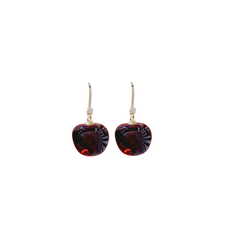 Wholesale Alloy Red Cherry Earrings
