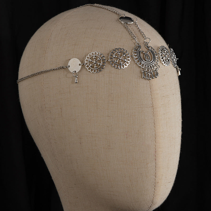 Wholesale Bohemian Alloy Forehead Chain with Tassel for Travel Photo Boutique Resale Jewelry Accessory