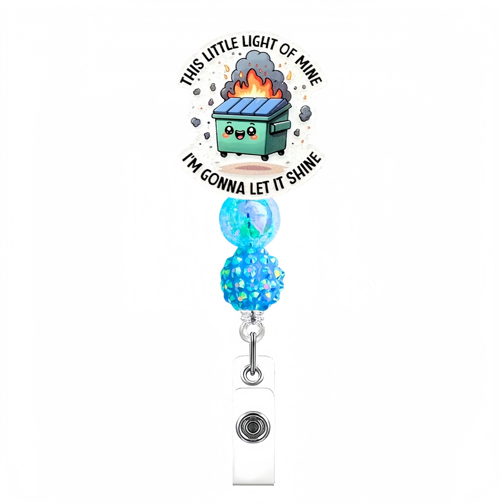 Wholesale Diamond ball with beads Badge Reels Keychains