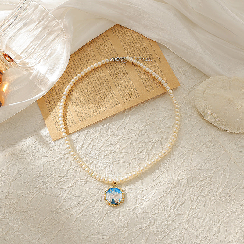 Wholesale Pearl Conch Coconut Shell Necklace