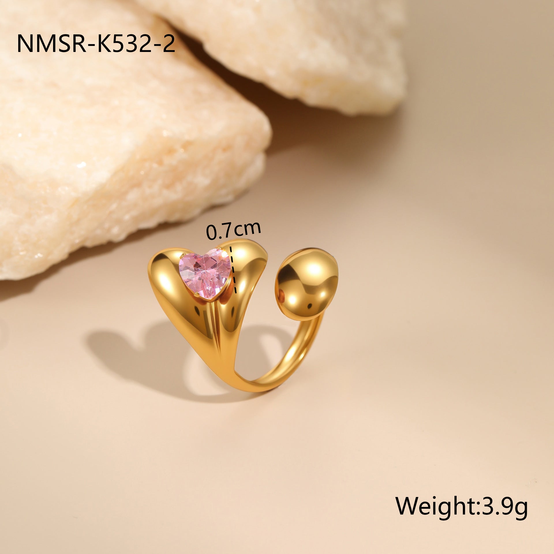 Wholesale Colorful Stainless Steel Ring with Western Style Gentle Floral Design and Zircon Accents