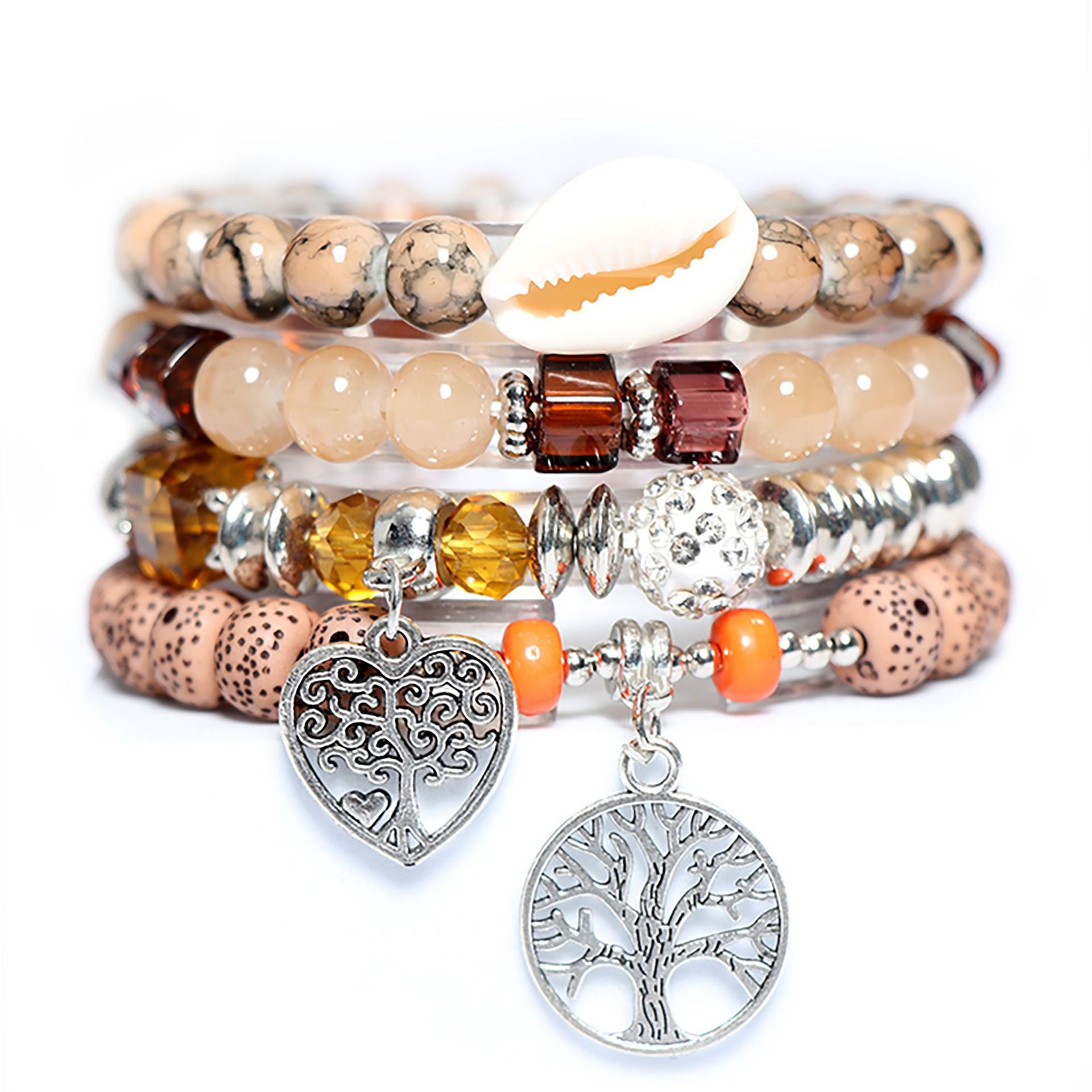 Wholesale Bohemian Shell Multi-layer Crystal Bracelet ACC-BT-NaiHong005