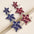 Wholesale  National Day Independence Day flag five-pointed star personality earrings