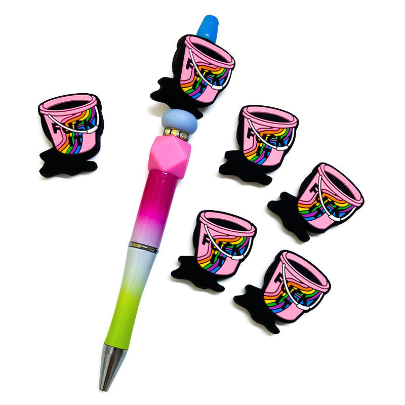 Wholesale 10pcs Color Handheld Bucket  Focal Beads DIY Bead Accessories