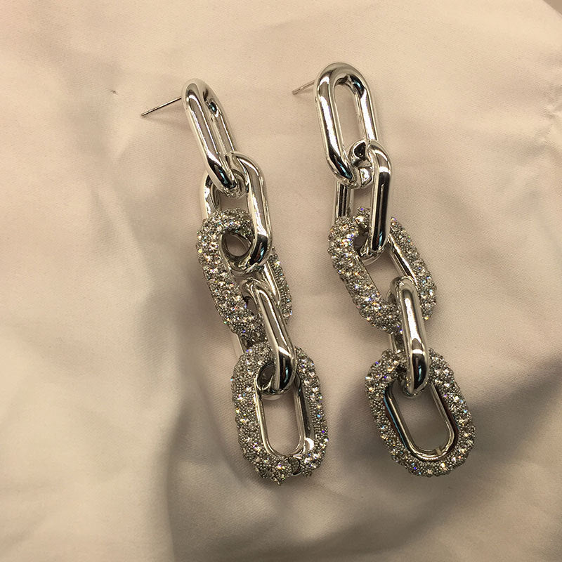Wholesale Luxury Style Chain Rhinestone Earrings ACC-ES-KangD007
