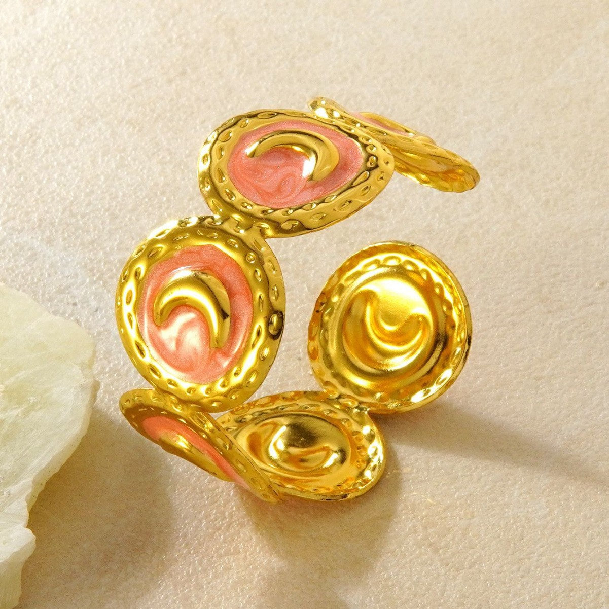 Wholesale Modern Moon Open Bangle Stainless Steel Enamel Bracelet Fashion Jewelry Accessory