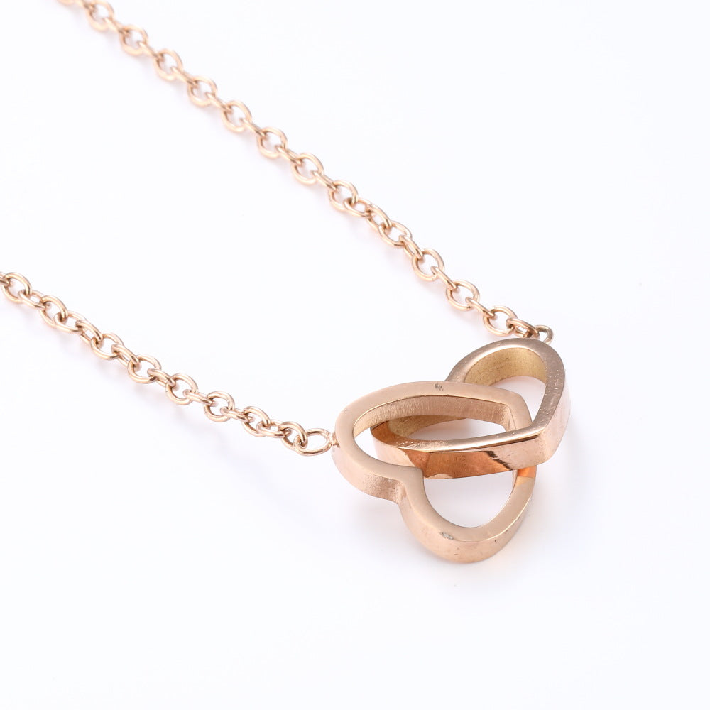 Wholesale Hollow Heart Stainless Steel Necklace ACC-NE-QinShi002