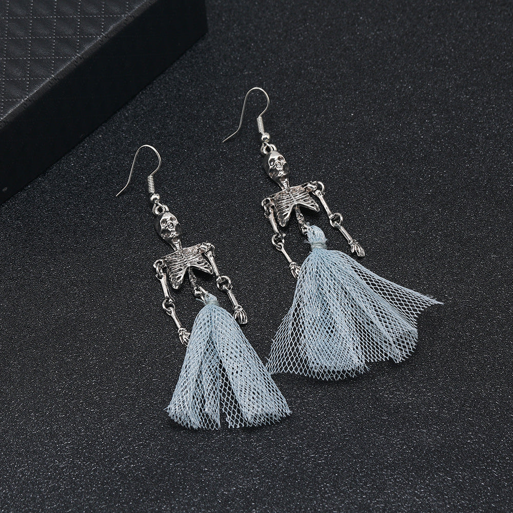 Wholesale Punk Skull Earrings Alloy Electroplated Unisex Boutique Resale Jewelry Accessory