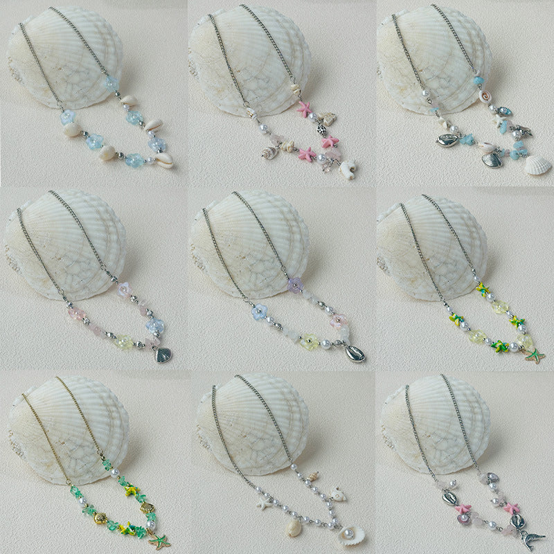 Wholesale Summer seaside pearl shell necklace