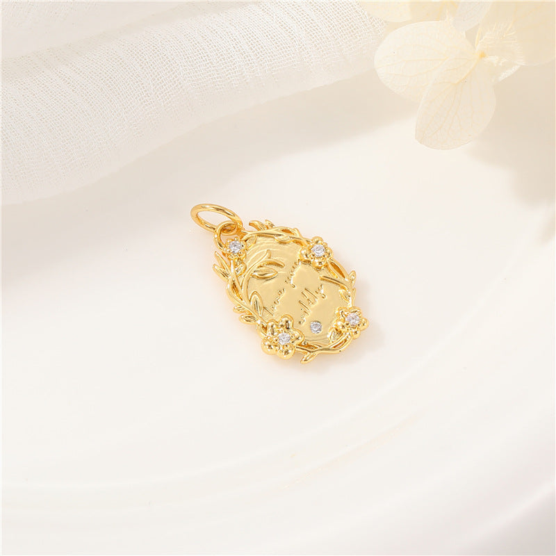 Wholesale Simple Gold Plated Pendant DIY Jewelry Making Fashion Accessory Gift