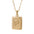 Wholesale  18K gold square brand stainless steel letter pendant necklace