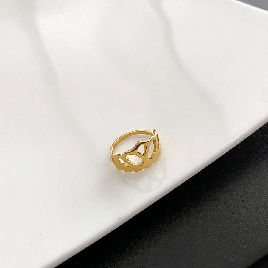 Wholesale Round Titanium Steel Rings Light Luxury Rings ACC-RS-Yuxi003