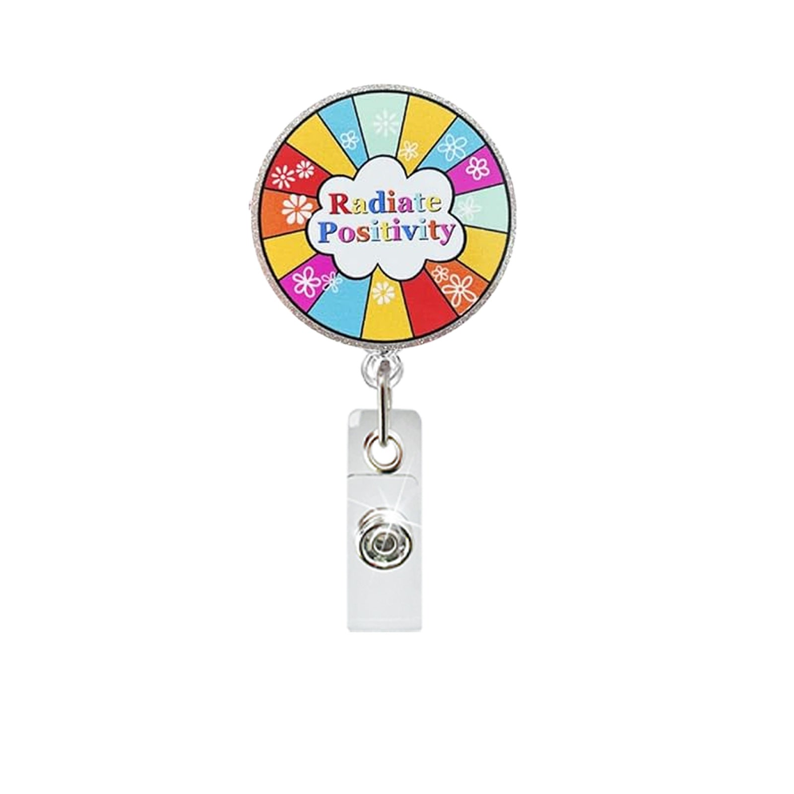 Wholesale Fun Cartoon Acrylic Badge Reel Retractable ID Card Holder Keychain Accessory