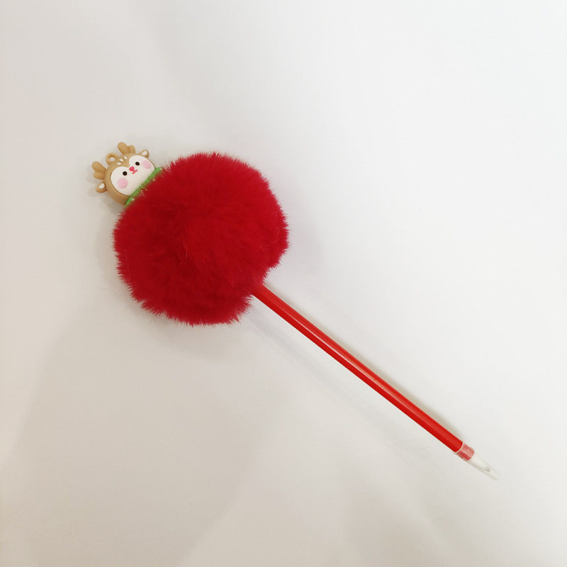 Wholesale Christmas shape plush pen ballpoint pen