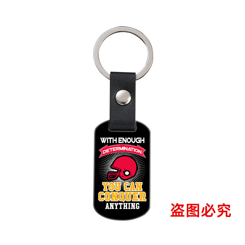 Wholesale Leather Buckle Football Metal Keychain ACC-KC-Ganggu033