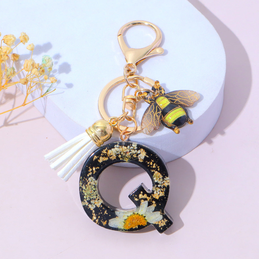 Wholesale Resin Bee Letter Bag Charm Decorative Accent Gift for