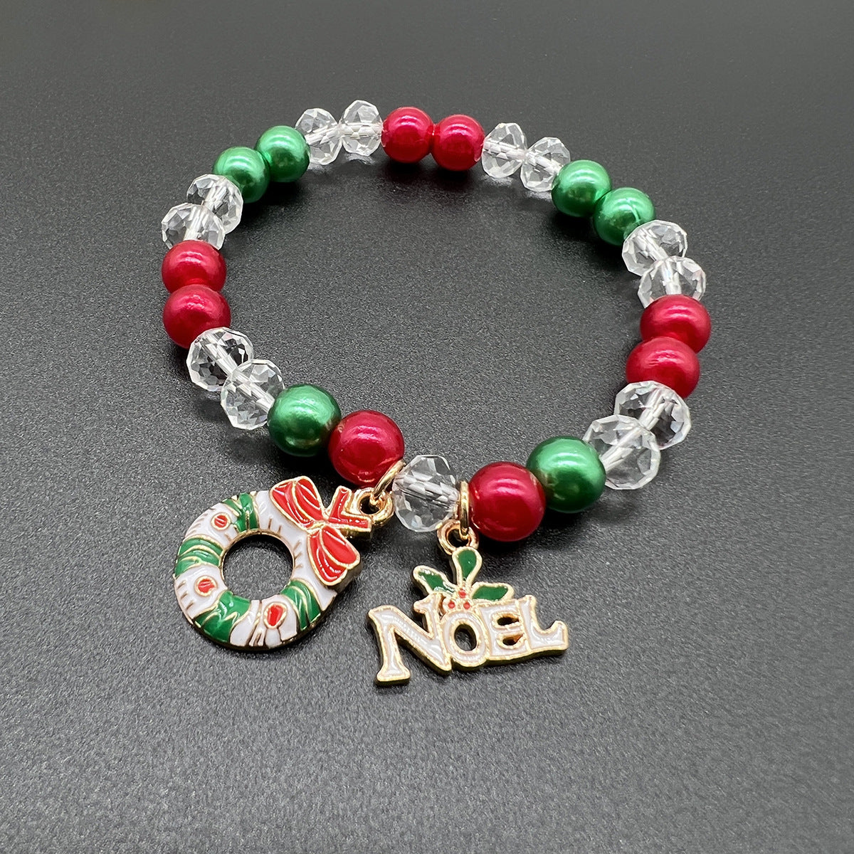 Wholesale Christmas Beaded Letter Stretch Bracelet Set ACC-BT-Nanh003