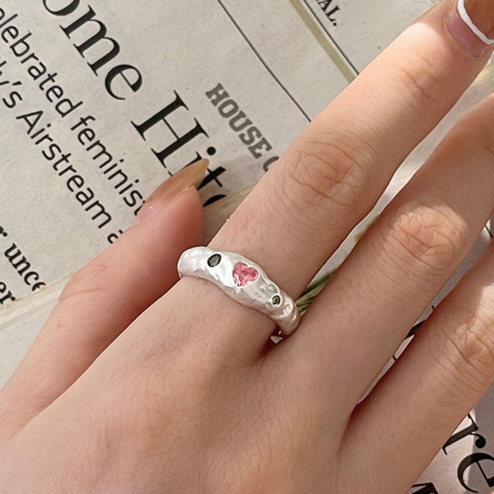 Wholesale Vintage Plain Black Agate Ring Open Adjustable Ring ACC-RS-Yues005