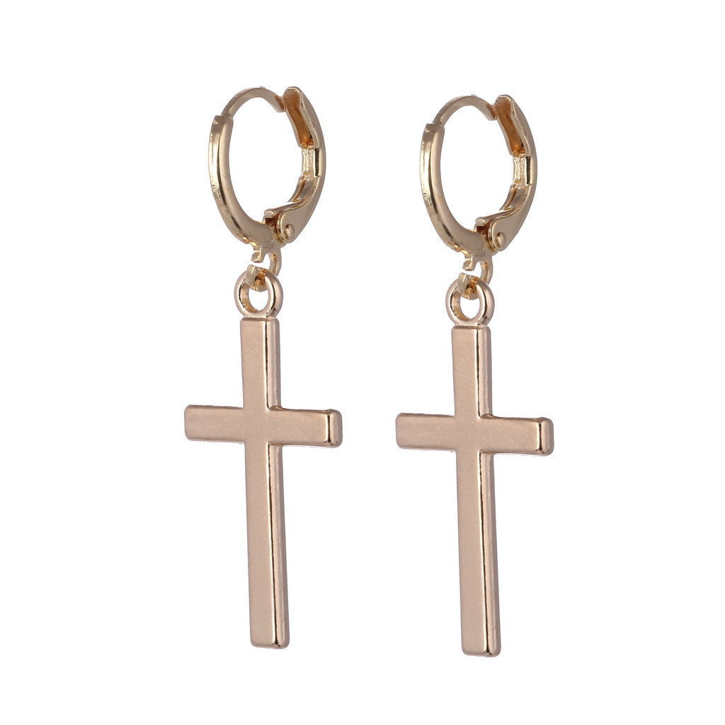 Wholesale smooth cross earrings