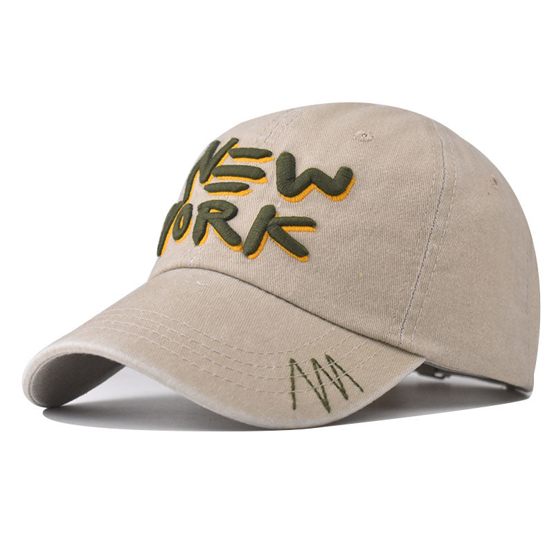Wholesale Cotton Washed Old New York Baseball Cap