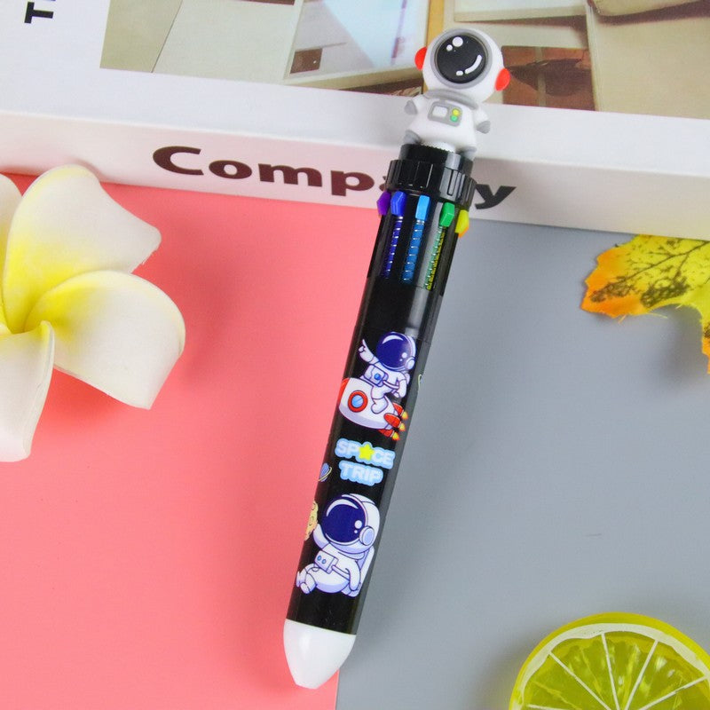 Wholesale astronaut ten-color ballpoint pen oil-based color graffiti pen ACC-PN-Liuj001