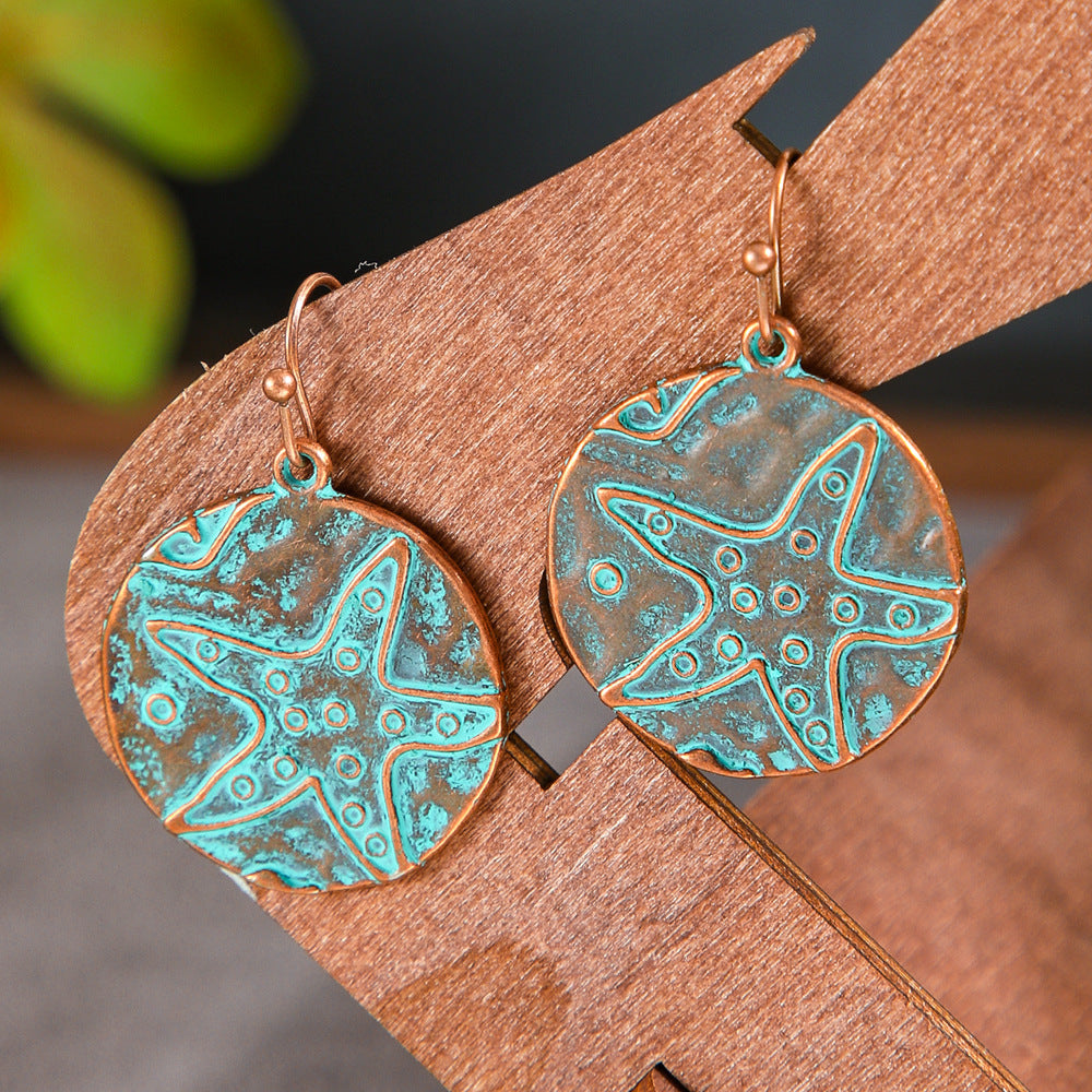 Wholesale Zinc Alloy Ethnic Bohemian Geometric Hollow Water Drop Earrings for Women Fashion Jewelry Accessory