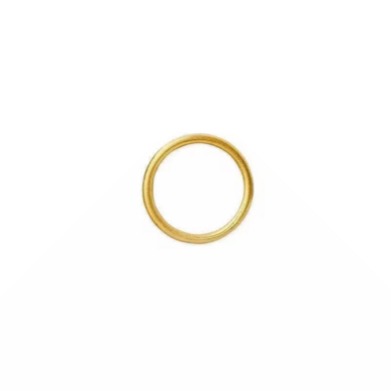 Wholesale simple circle frosted gold-plated plain ring