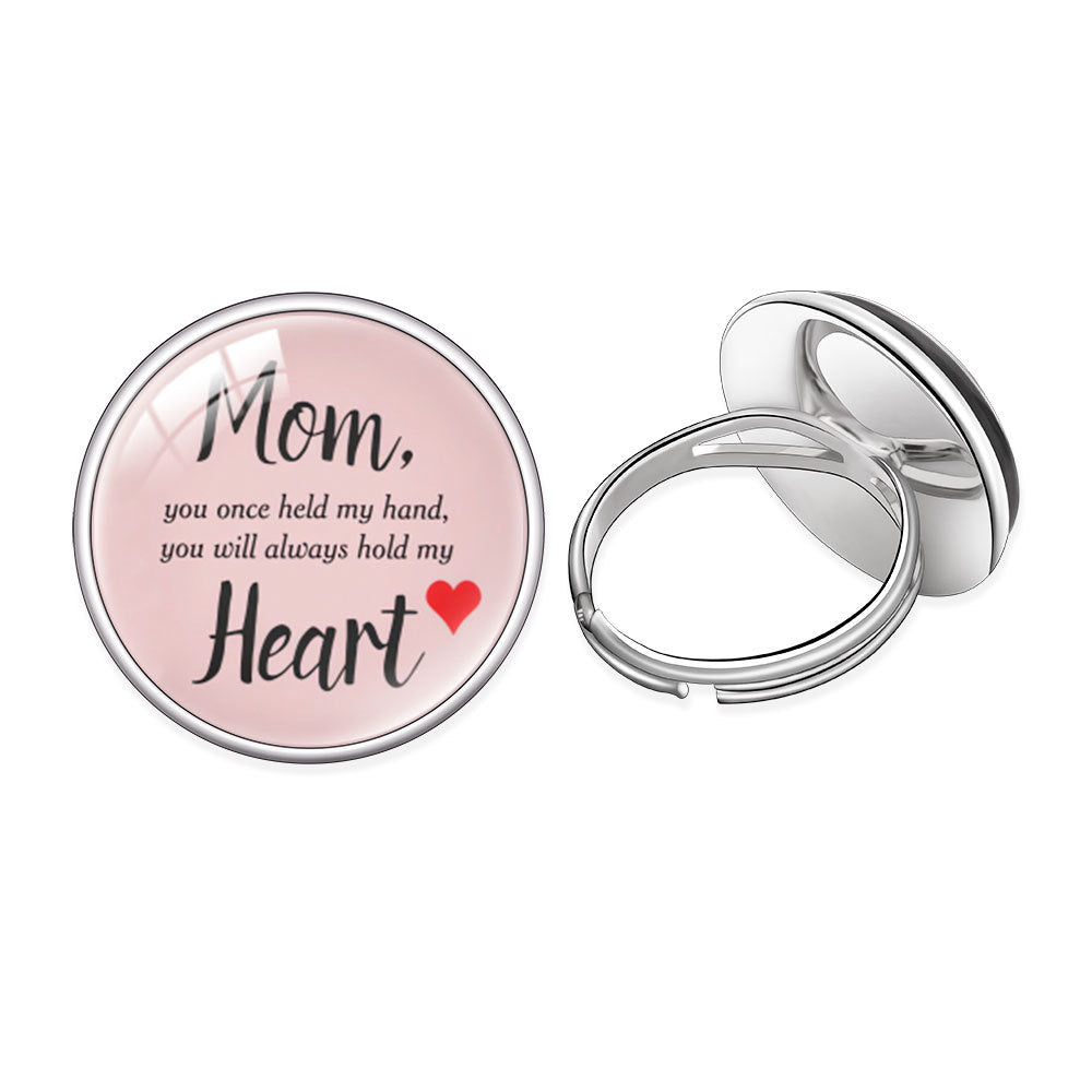 Wholesale mother's love MOM heart-shaped ring
