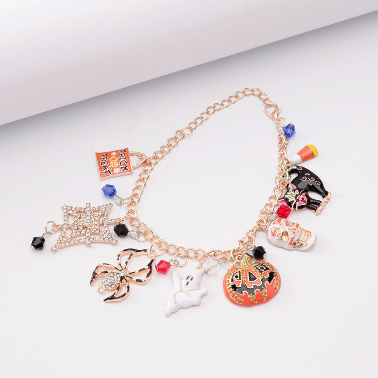 Wholesale Halloween Alloy Oil Drop Necklace Bracelet ACC-NE-BinLi001