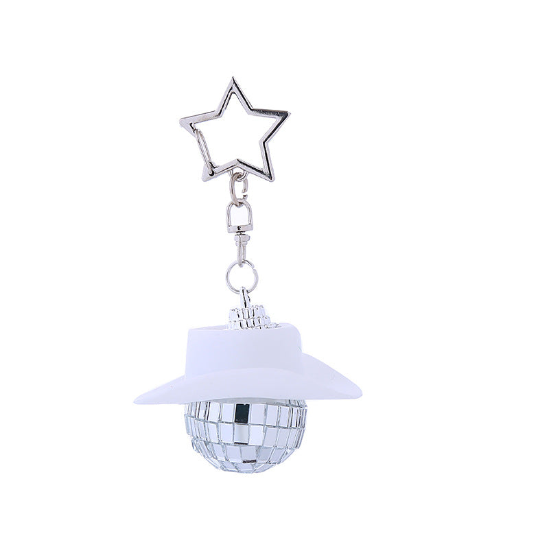Wholesale Cowboy Hat Disco Mirror Ball Keychain ACC-KC-CT001