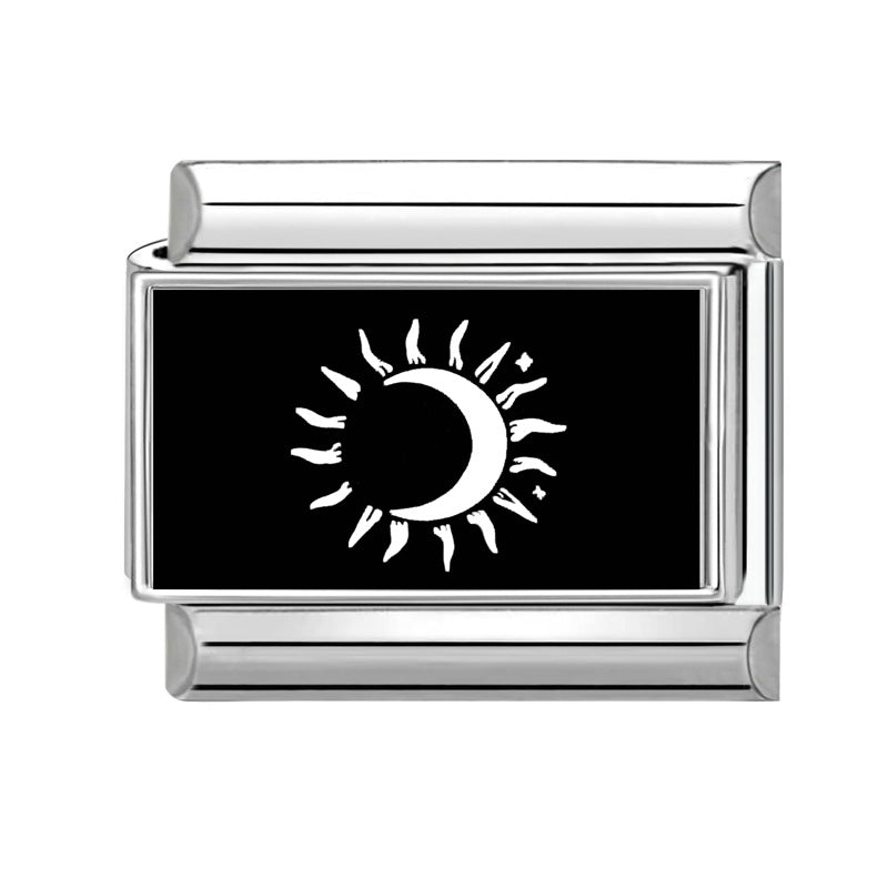 Wholesale 9mm Italian Charm Starter Bracelets DIY Heart Evil Eye Series Stainless Steel Composable Bracelet