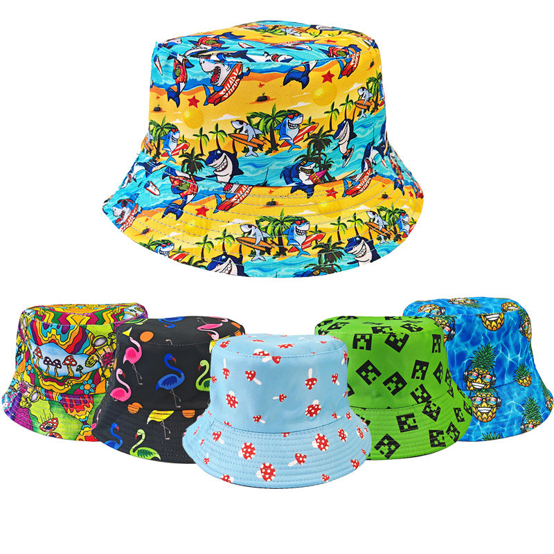 Wholesale Happy Birthday Printed Bucket Hat for Outdoor Sun Protection Fashion Accessory