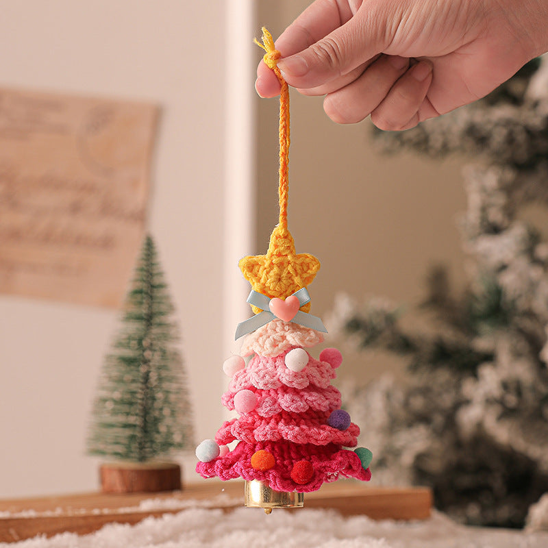 Wholesale  Plush  Pendant Wool Crocheted Christmas Tree Ornaments Decorations