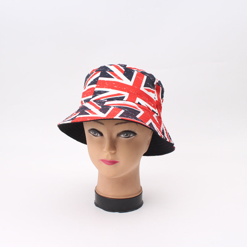 Wholesale American Flag Printed Double Sided Flower Bucket Hat ACC-HT-Wenh002