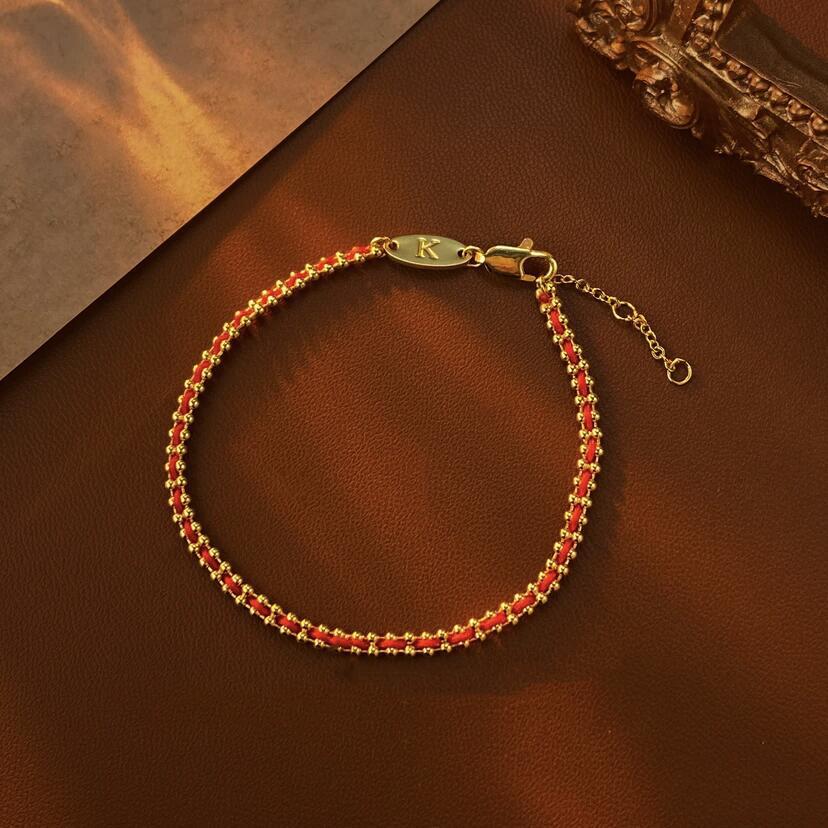Wholesale  red rope bracelet adjustable bracelet  light luxury all-match couple bracelet