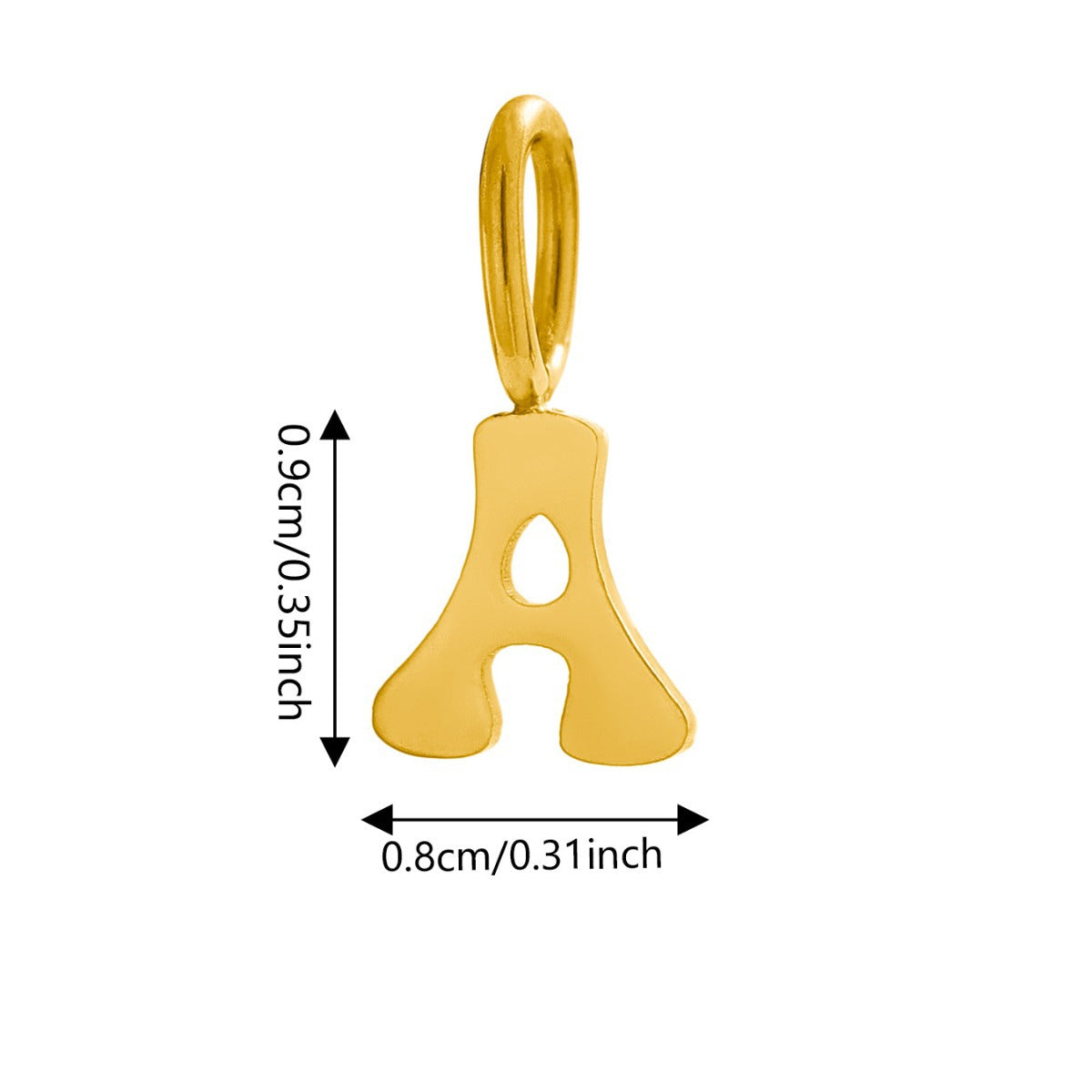 Wholesale Stainless steel 26 English small letter pendant