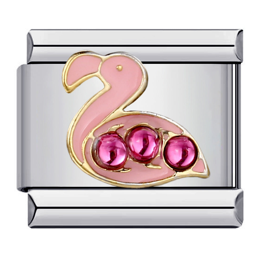 Wholesale Italian Charm Bracelet 9mm DIY Splicing Removable Cute Animal Stainless Steel Composable Bracelet ACC-BT-QiYing021