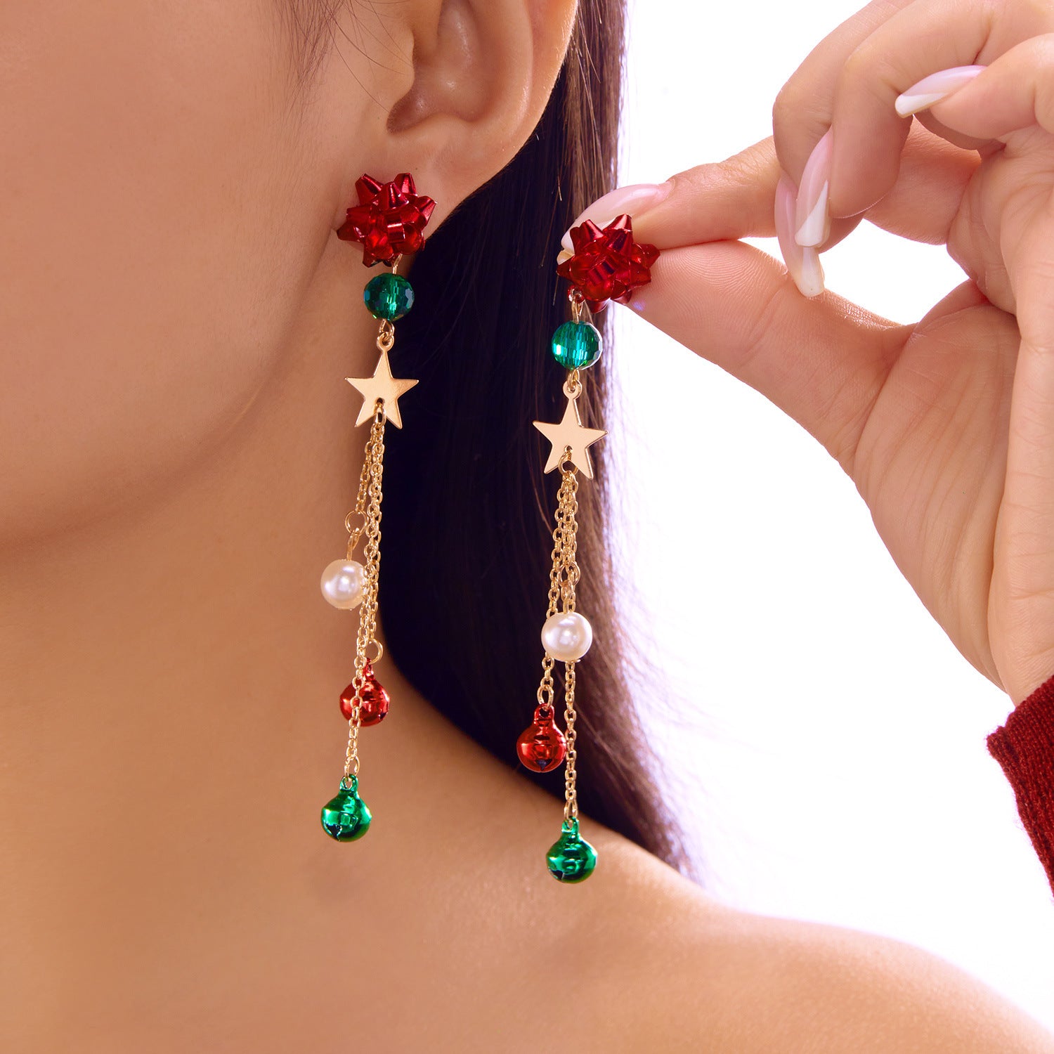 Wholesale Christmas cute snowflake snowman cookie earrings