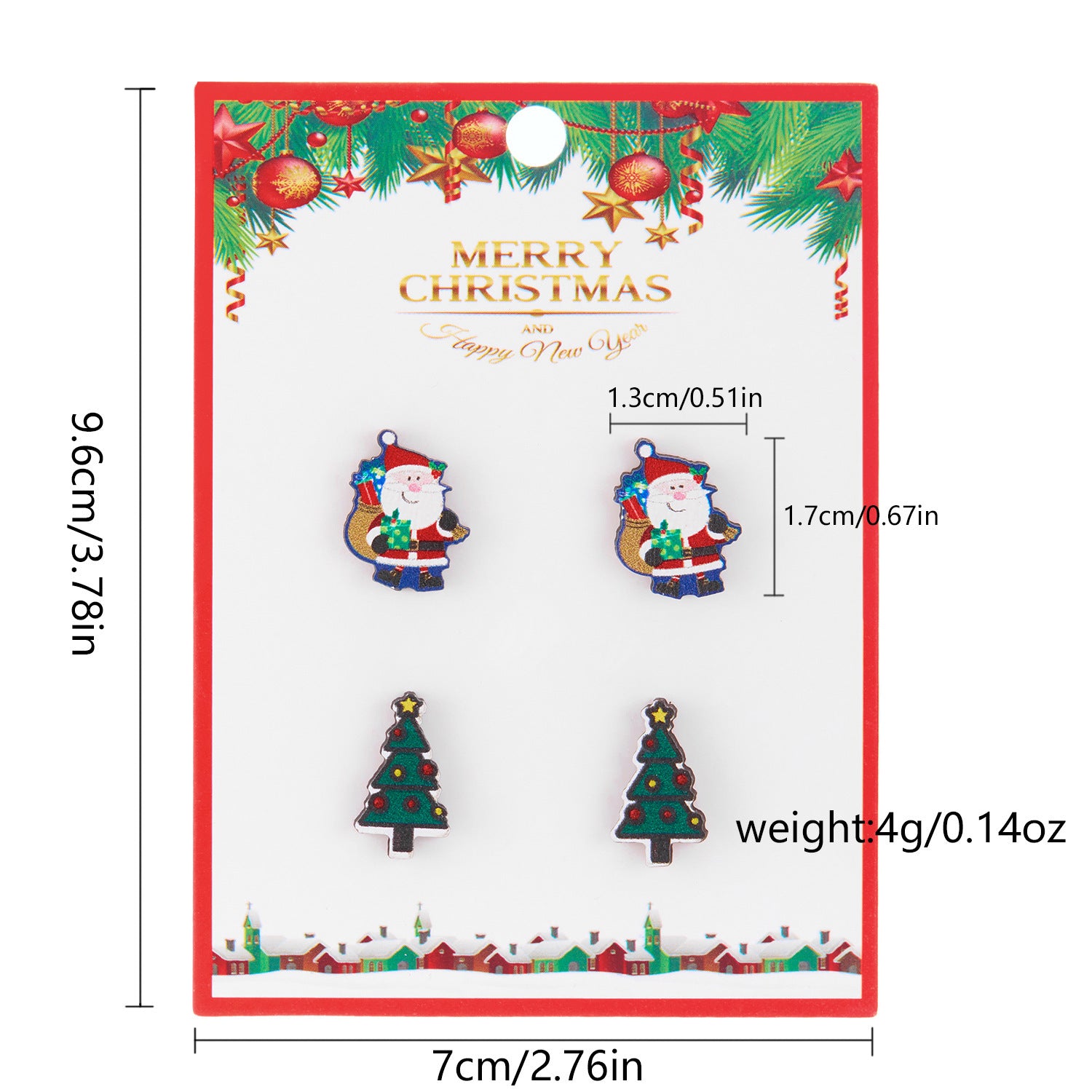 Wholesale Christmas Snowman Snowflake Wood Earrings Set ACC-ES-YingHao001