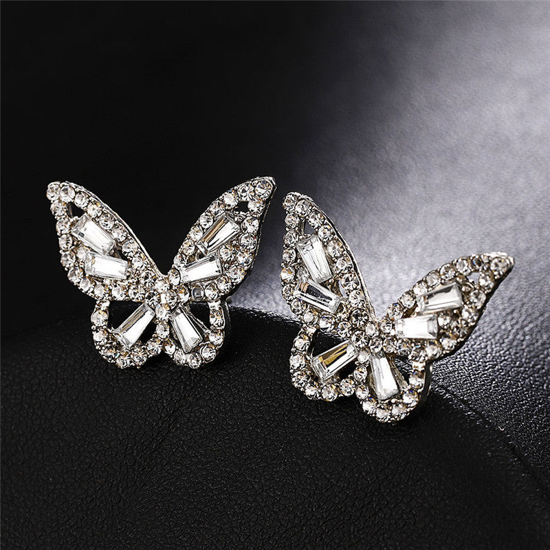Wholesale Silver Zircon  Shell Flower Tassel Earrings