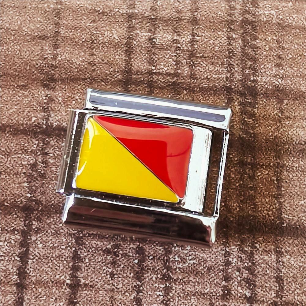 Wholesale 2pcs Italian Charm Bracelet 9mm DIY Splicing Removable Stainless Steel Flag Series Composable Bracelet ACC-BT-XY043